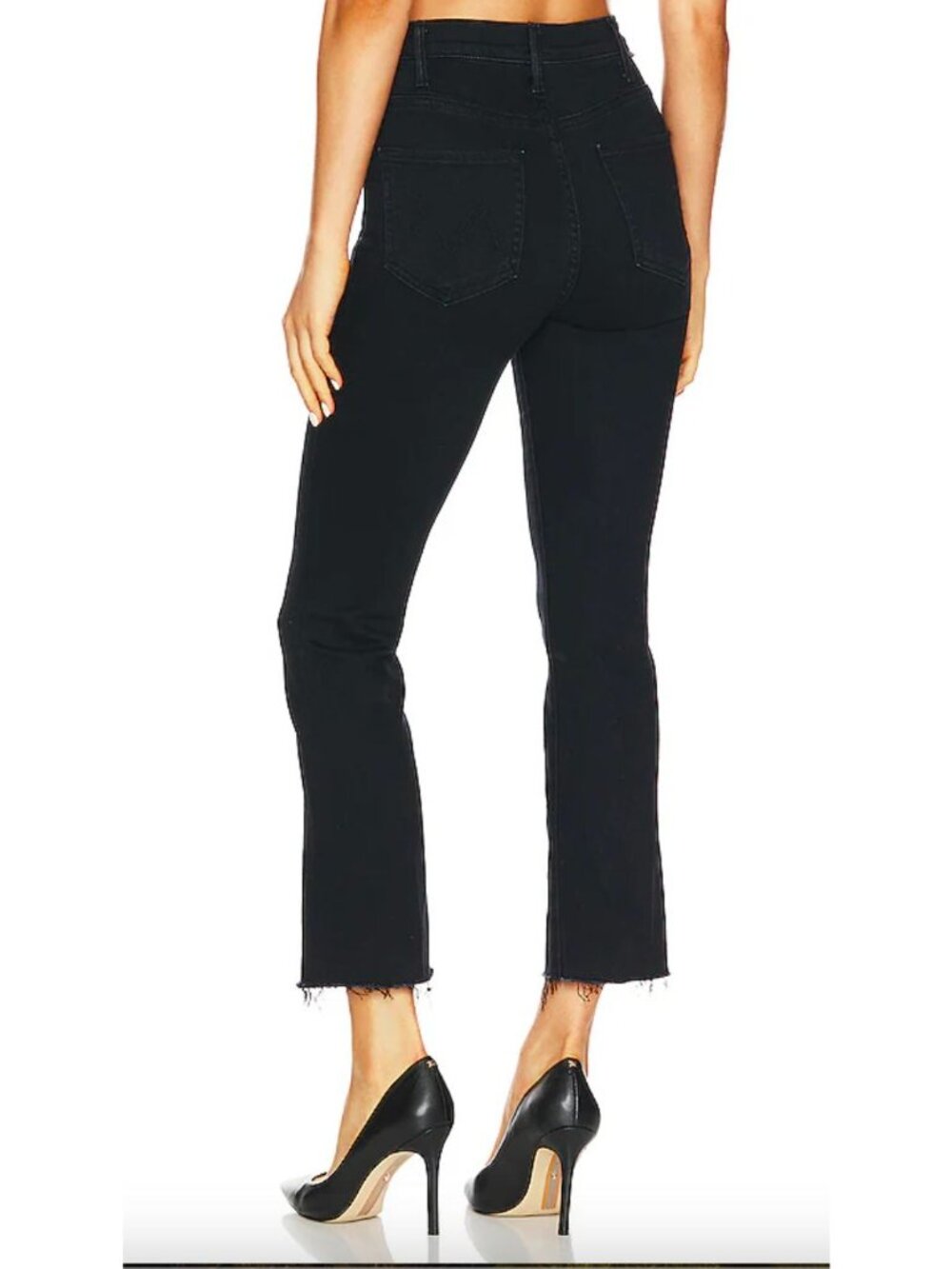 MOTHER Denim The Hustler Ankle Fray Jeans Size 33 Encounters at Night Black - Picture 2 of 7
